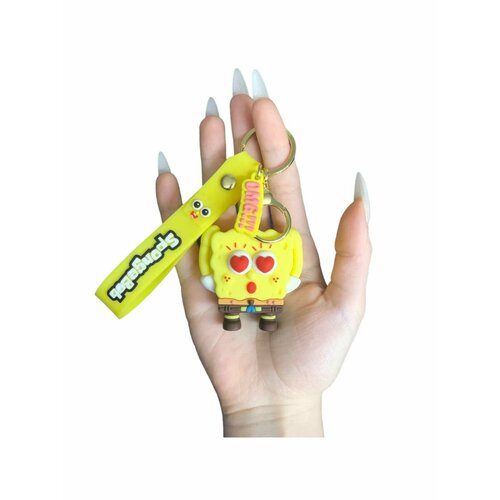 рюкзак губка боб патрик и гэри sponge bob розовый 7 Брелок, гладкая фактура, желтый, красный