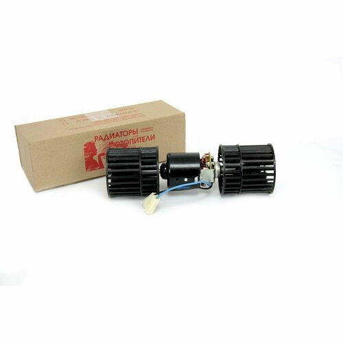 Электродвигатель отопителя А63R42-20 A62R32-10 обратная полярность мотор на 2-х подшип в сб с 2-мя крыльчатками 3077₽