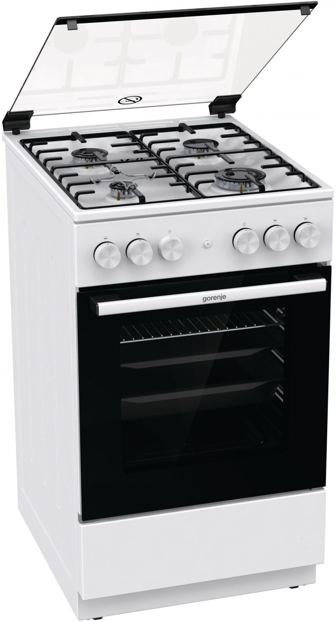 Плита Газовая Gorenje GGI5A21WH белый (стеклянная крыш