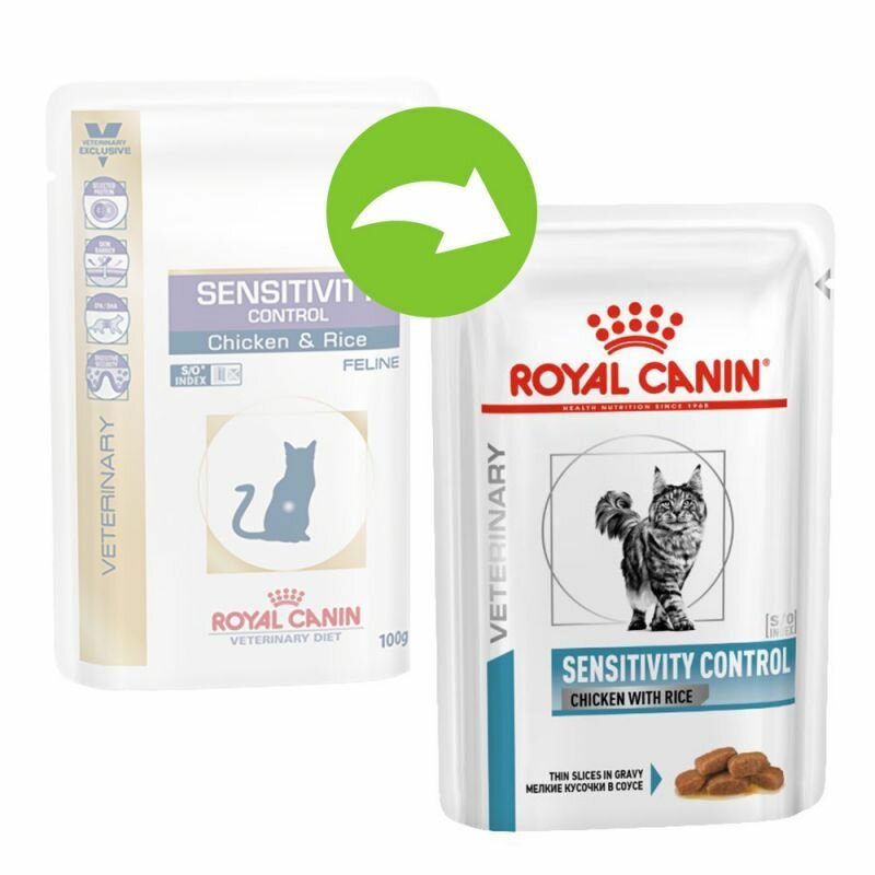 Royal Canin Sensitivity Control пауч для кошек при пищевой непереносимости (кусочки в соусе) 85 гр