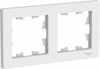 Рамка 2 поста ATLASDESIGN, белый | код. ATN000102 | Schneider Electric (5шт.в упак.)