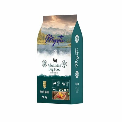 Mystic Adult Dog Food Lamb & Rice 2,5 кг сухой корм для собак с ягненком и рисом 1 шт