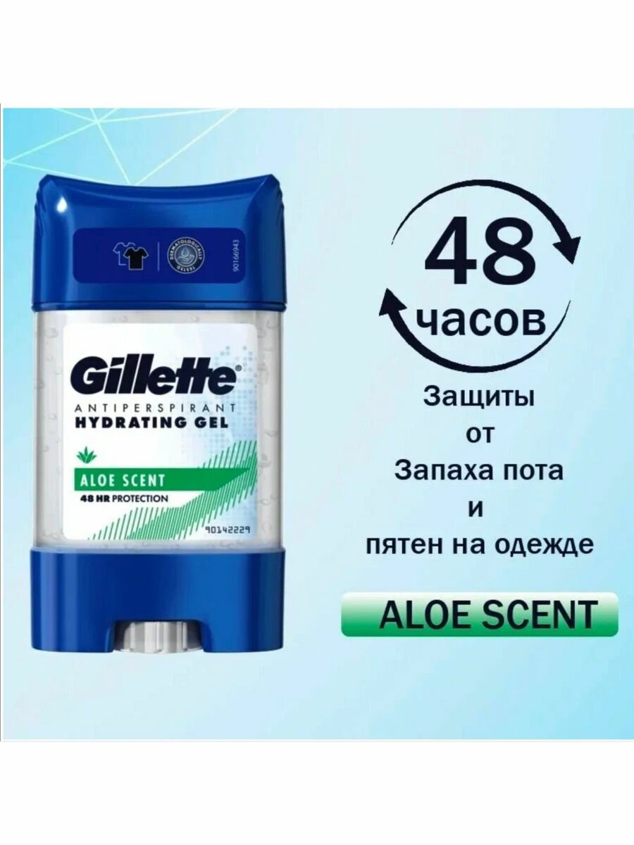 Gillette - Гелевый дезодорант-стик Aloe scent 48ч 70 мл