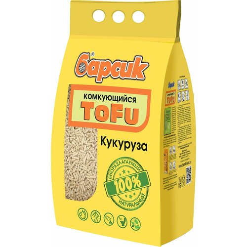 Барсик Наполнитель комкующийся TOFU Кукурузный 4.54л