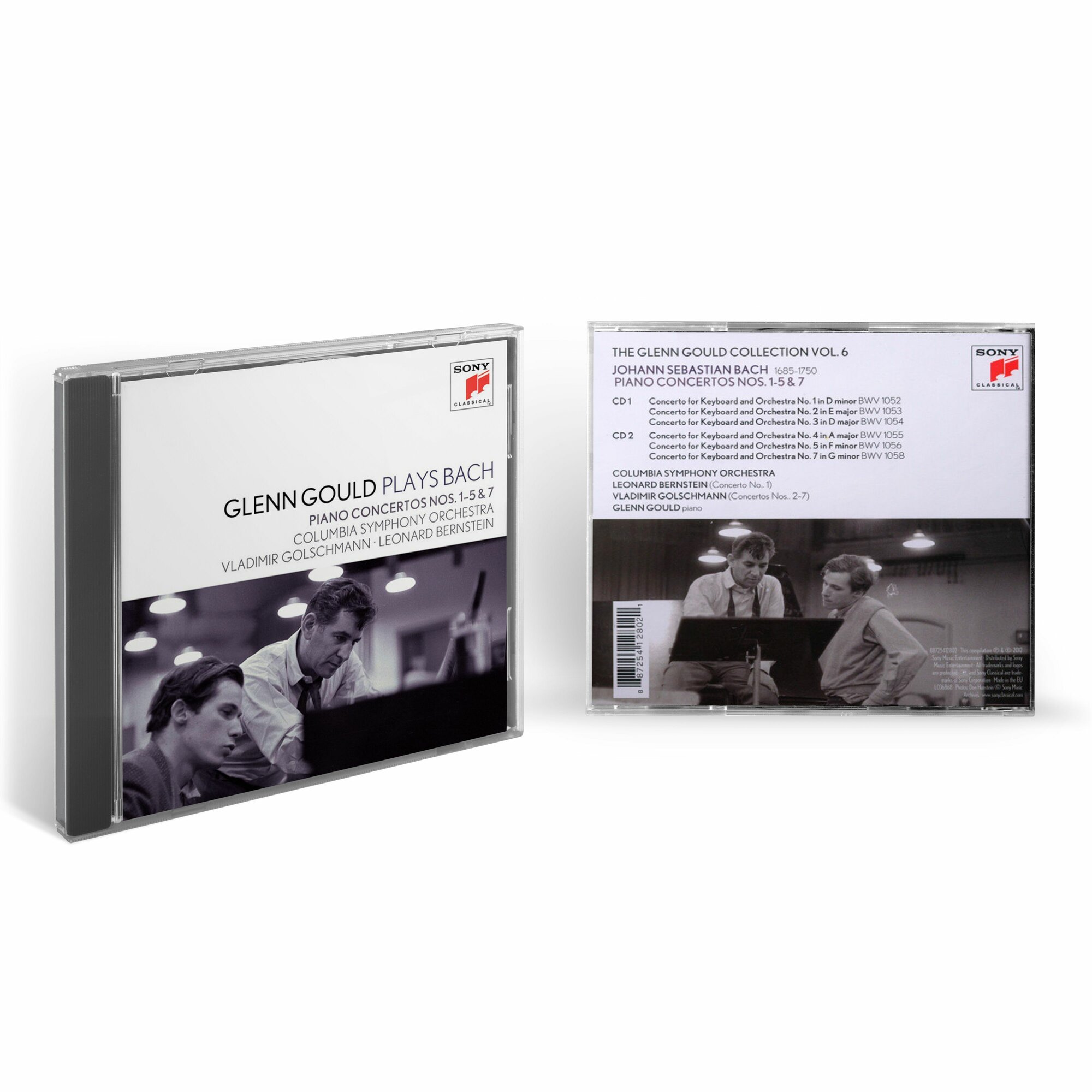 Glenn Gould - Bach: Piano Concertos Nos. 1-5 & 7 (2CD) 2012 Sony Jewel Аудио диск Медиа - фото №1