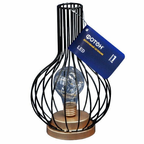 Светильник декоративный фотон бутылка лофт led черный 3517₽