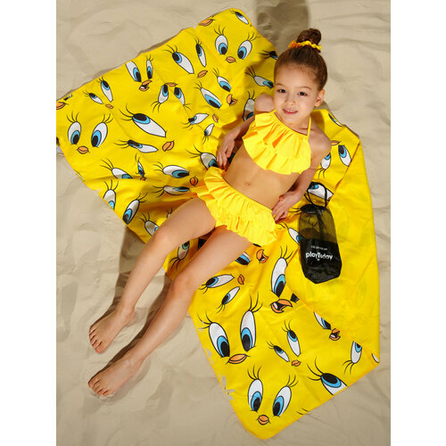 Полотенце для девочки PlayToday, размер 130*80 см, желтый