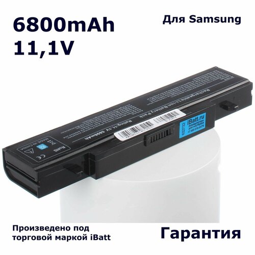 Аккумулятор iBatt 6800mAh, для R528-DS04 R530-JA04 R530-JB02 R540-JA09 R540-JS03 R620-JS01 R730-JT04 RF512