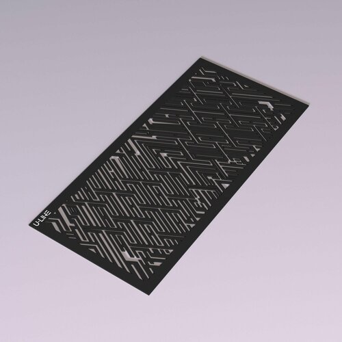 Магнитная вентиляционная решётка U-Line Sparta Black 125х265 мм (внутренний 105x245 мм)