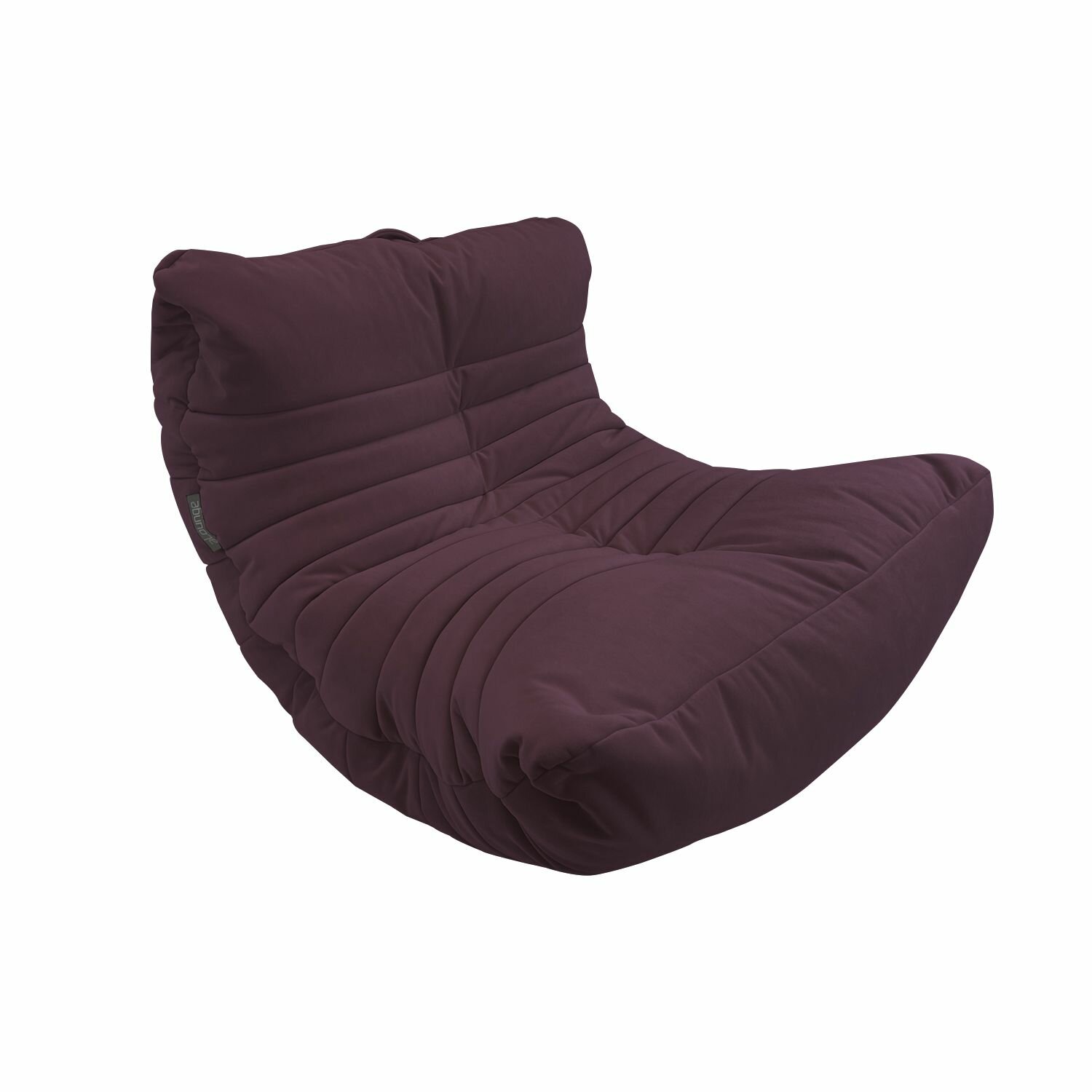 Бескаркасное дизайнерское кресло для отдыха aLounge - Acoustic Sofa - Aubergine Dream (велюр, фиолетовый) - лаунж мебель в гостиную, спальню, детскую, офис, на балкон