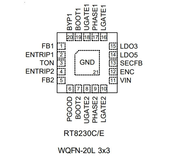 Микросхема RT8230CGQW 2D=