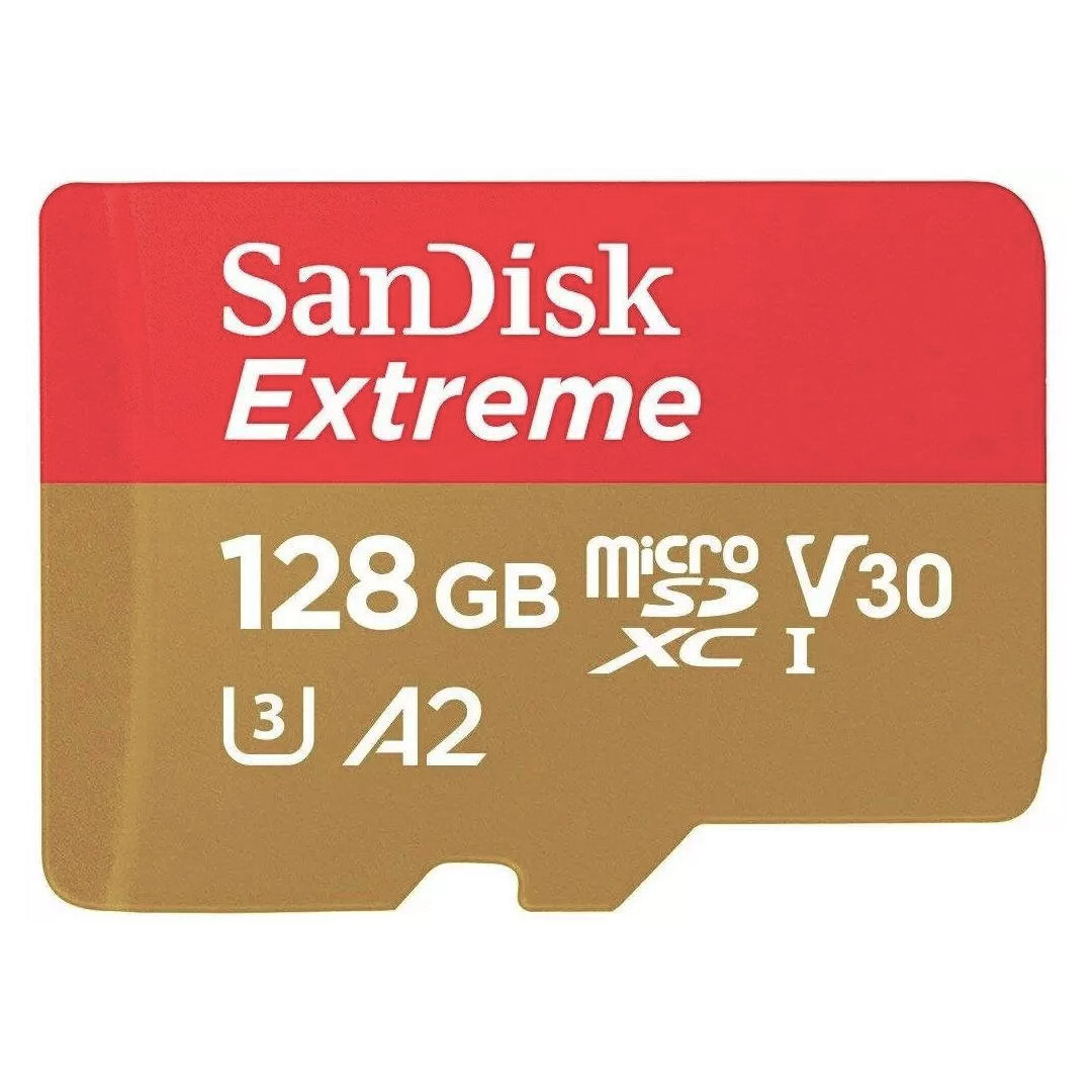 Карта памяти SanDisk Extreme Micro SDXC, 128 Гб