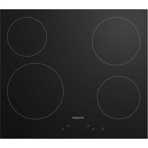 встраиваемая электрическая варочная панель hotpoint hr 6t1 c Варочная панель электрическая HOTPOINT HR 6T1 C, Hi-Light, черный