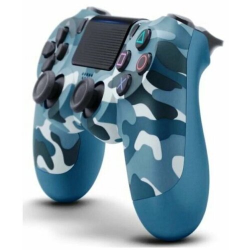 Беспроводной джойстик для PS4-ПК-Android-Iphone Bluetooth Геймпад синий камуфляж с кабелем в комплекте 145000₽