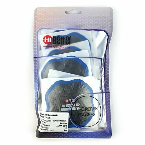 Пластырь D-100 диагональный HI BETTER 2 слоя 100мм 10шт 1147₽