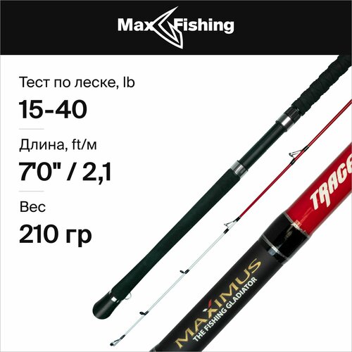 Удилище троллинговое Maximus Tracer 702M 15-40lb, 210 см, спиннинг для троллинга на щуку, судака