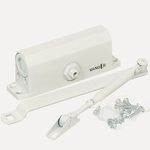 Изображение товара Доводчик дверной Vanger, DC-65-W, -40°C + 60°C °C, до 65 кг, белый, 22831