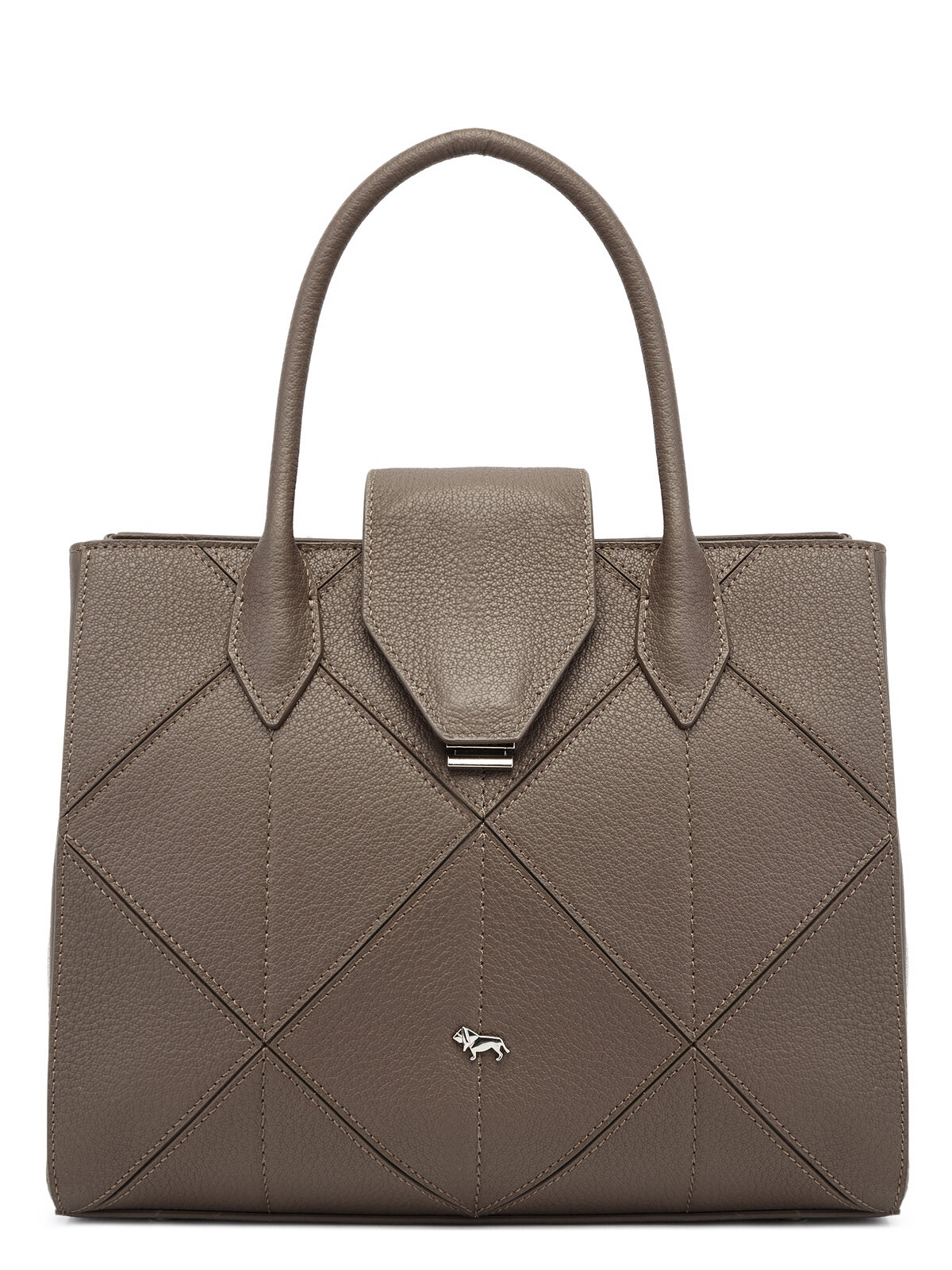 Сумка LABBRA, фактура тиснение, серый, коричневый — фото 1