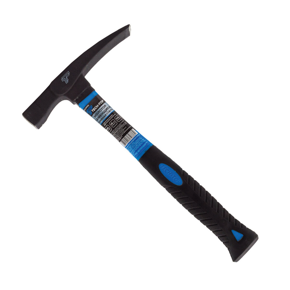 Молоток каменщика Tech-Top 600 г пластиковая обрезиненная ручка