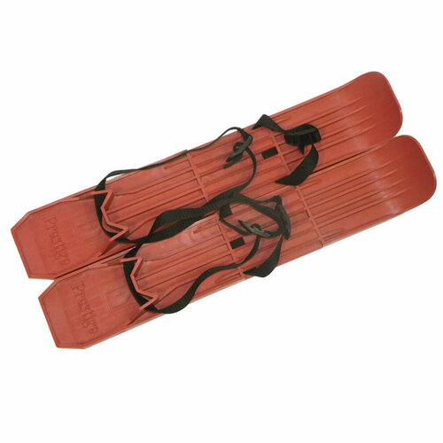 Мини лыжи пластиковые в сетке Престиж (54см х 10см). Цвет: терракотовый(светло коричневый)