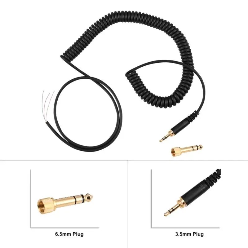Сменный пружинный кабель, провод, вилка для Beyerdynamic DT 770 770Pro 990 990Pro, аксессуары для наушников — фото 1