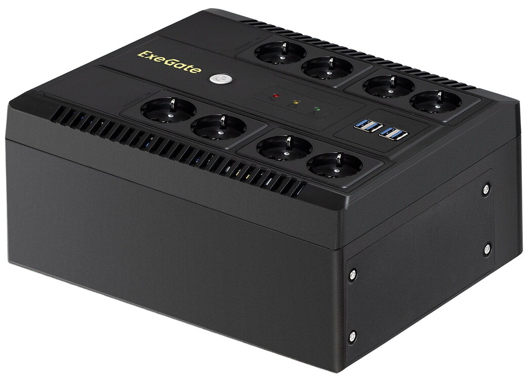 Источник бесперебойного питания ExeGate NEO NNB-1000. LED. AVR.8SH. CH EX293855RUS