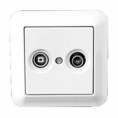 Розетка TV/R M-Trend MTN4122-1219 оконечная белая.