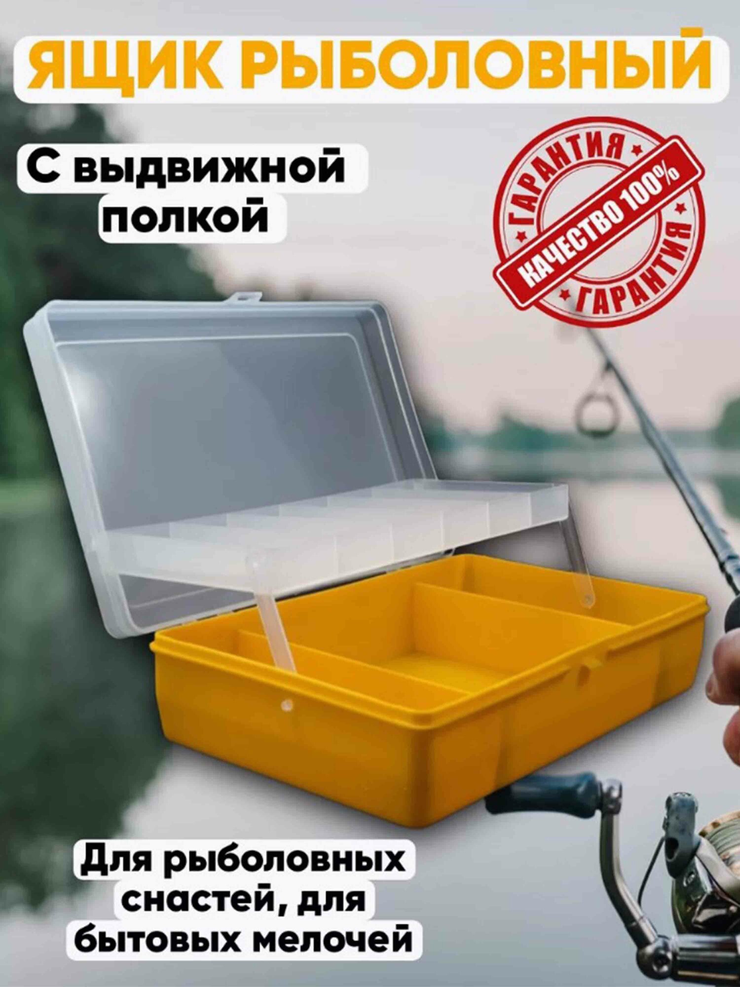 Коробка рыболовная/ Ящик двухярусный для блесен