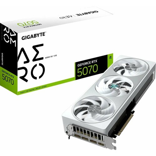 Видеокарта Gigabyte RTX5070 GV-N5070AERO OC-12GD 10 12ГБ Aero GDDR7 OC Ret 115830₽