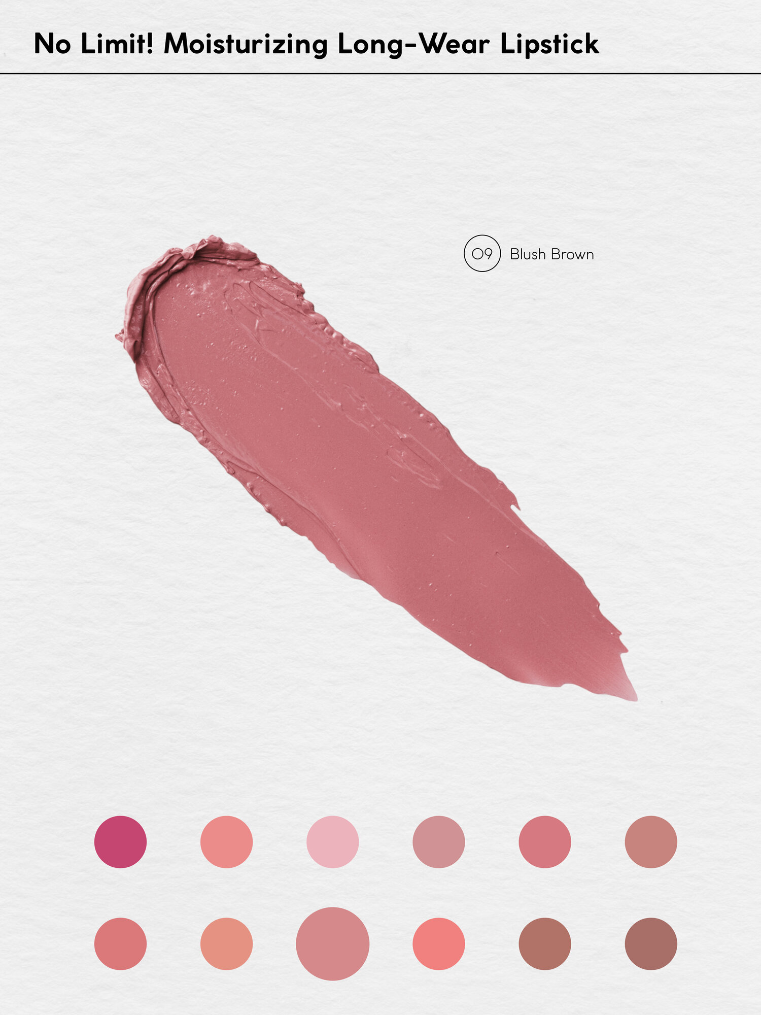 Губная помада Monic Beauty No Limit! увлажняющая тон 09 Blush Brown — фото 1