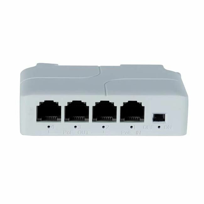 Удлинитель POE, коммутатор Ethernet 100 мбит, разветвитель 3 портовый на DIN-рейку