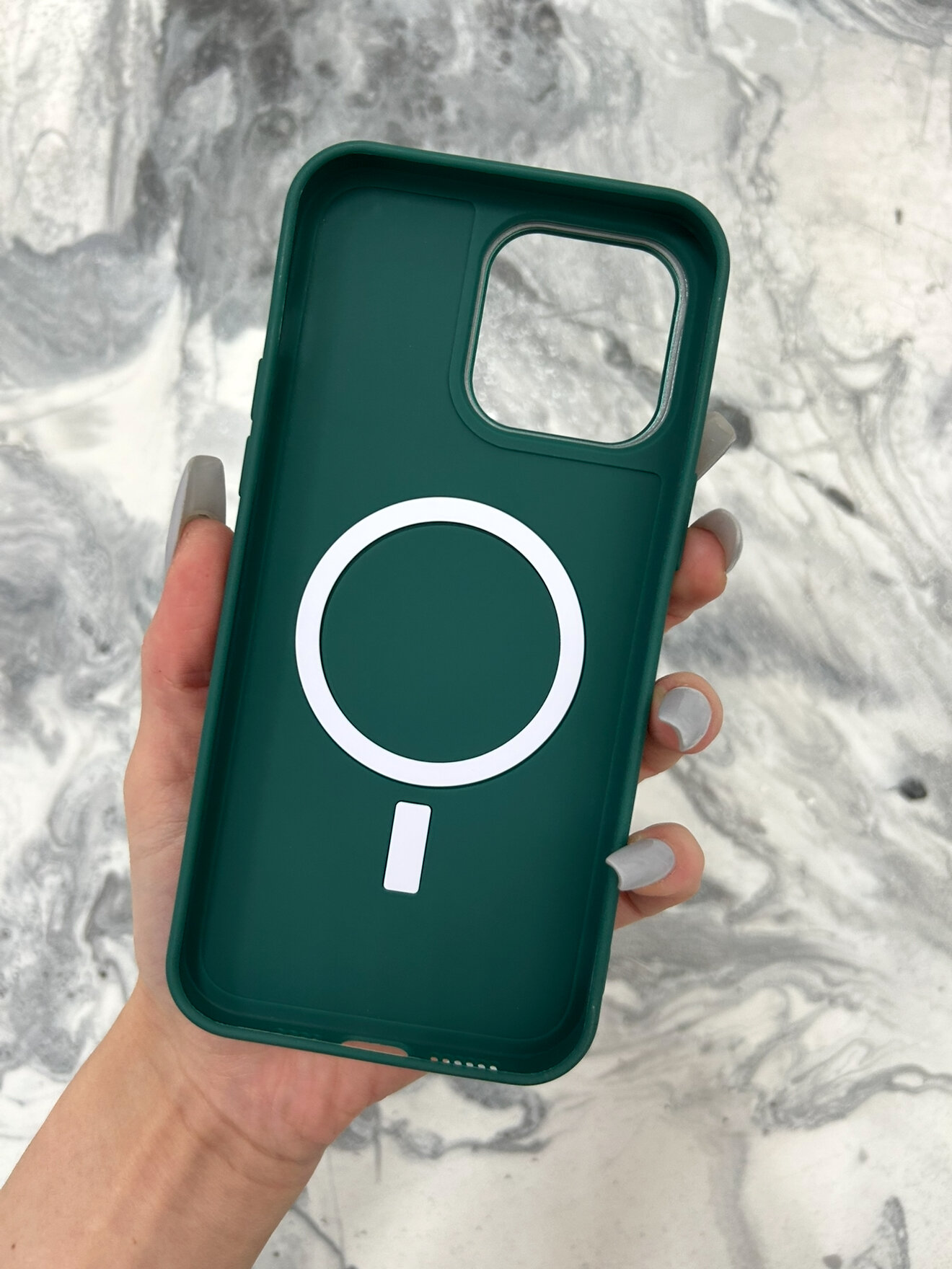 Чехол на айфон 16 про Макс с MagSafe и подставкой зеленый - Чехол iPhone 16 Pro Max зеленый — фото 1
