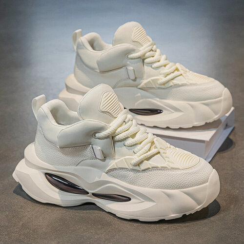 Изображение товара MOOCIE Мужская обувь весна 2025 года, новые износостойкие туфли на толстой подошве, увеличивающие рост, модная спортивная обувь, высококачественные универсальные туфли для папы-студента