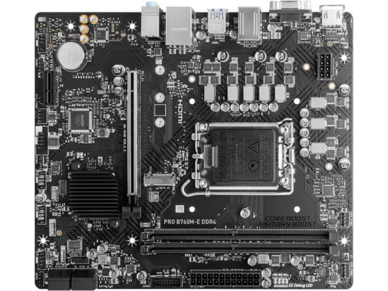Материнская плата PRO B760M-E DDR4 (LGA1700/B760/2xDDR4/mATX/VGA HDMI) (PRO B760M-E DDR4)