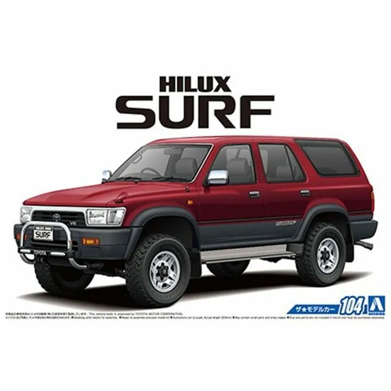 Сборная модель Машинка -20208 1/24 scale Toyota VZN130G Hilux Surf SSR-X 1991 car model kit