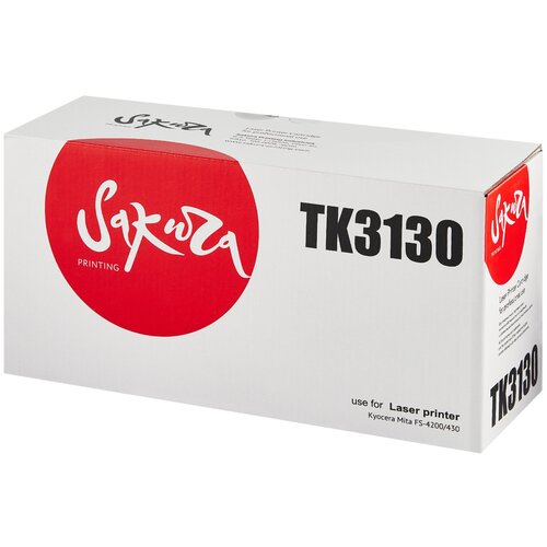 Картридж TK-3130 для принтера Куасера, Kyocera Mita FS-4200; FS-4300 картридж sakura tk3130 для kyocera mita черный 25000 к fs 4200 fs 430