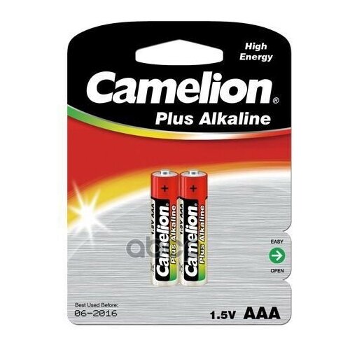 Батарейка Aaa 1,5в Camelion Plus Alkaline 2 Шт (Батaaa01) Camelion арт. LR03- BP2 energizer lr03 bc4 батарейка aaa lr03 1 5v блистер 4шт цена за 1шт alkaline max energizer