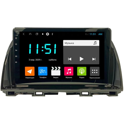 Штатная магнитола Zenith Mazda 6 2008-2012, Android 10, 4/64GB