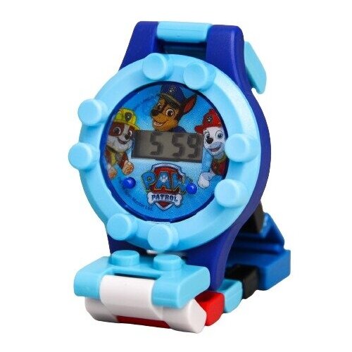 фото Щенячий патруль. часы наручные лего "щенячий патруль", с ремешком-конструктором, paw patrol./в упаковке шт: 1