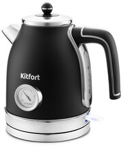 Чайник Kitfort KT-6102-1 черный с серебром