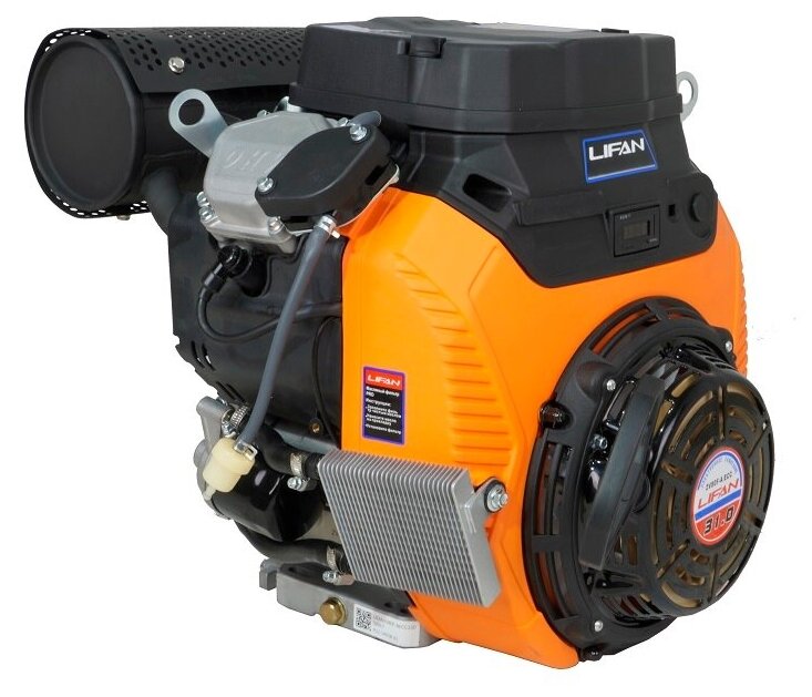 Двигатель бензиновый Lifan LF2V80F ECC (31л.с., 744куб. см, вал 25мм, ручной и электрический старт, катушка 20А) - фотография № 8
