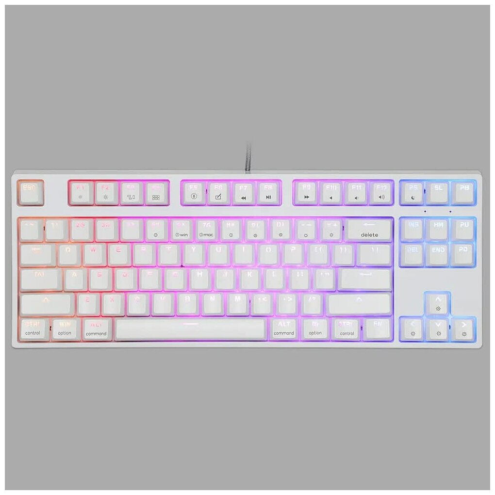 Клавиатура Skyloong GK87 White, Gateron Red, русская раскладка