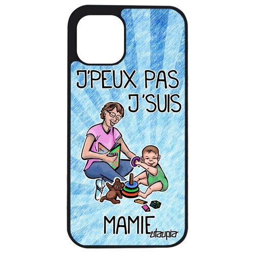 фото Ударопрочный чехол для мобильного // apple iphone 12 mini // "не могу - стала бабушкой!" шутка прикольный, utaupia, голубой