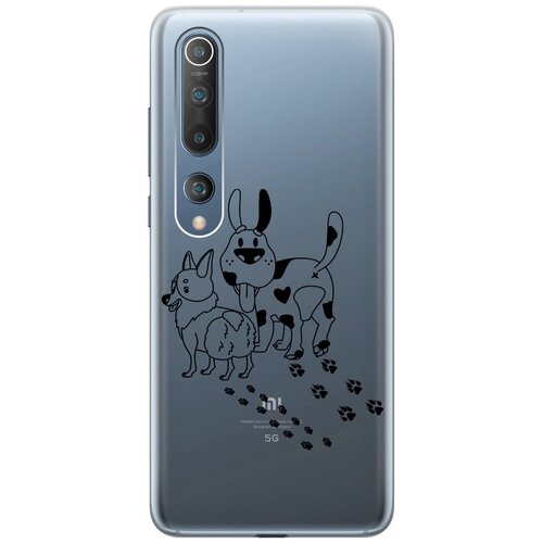 Чехол - накладка Transparent 3D для Xiaomi Mi 10 с принтом Funny doggies чехол накладка transparent 3d для xiaomi poco f3 с принтом funny doggies
