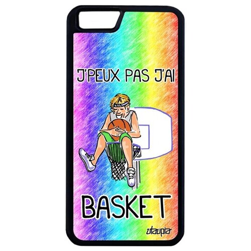 фото Защитный чехол на мобильный // iphone 6 plus // "не могу - у меня баскетбол!" принт спорт, utaupia, цветной