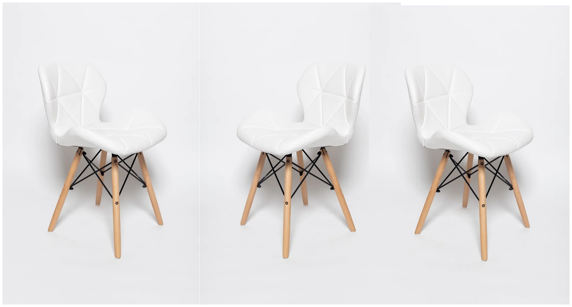 Комплект стульев для кухни из 3-х штук SC-026 белый - фотография № 1