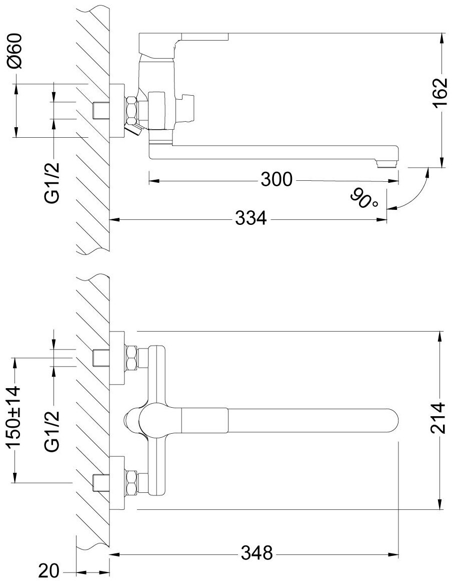 Смеситель для ванной с душем LEMARK LM0651C - фото №3