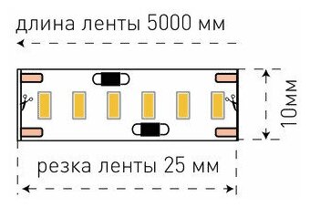 Светодиодная лента SWGroup 3014, 240 д/м, 24W, 12V, IP20, нейтральный белый, открытая - фото №10