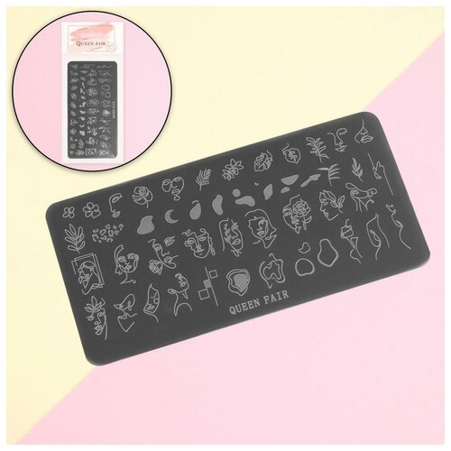 фото Диск для стемпинга металлический «рисунки», 6 × 12 см mikimarket