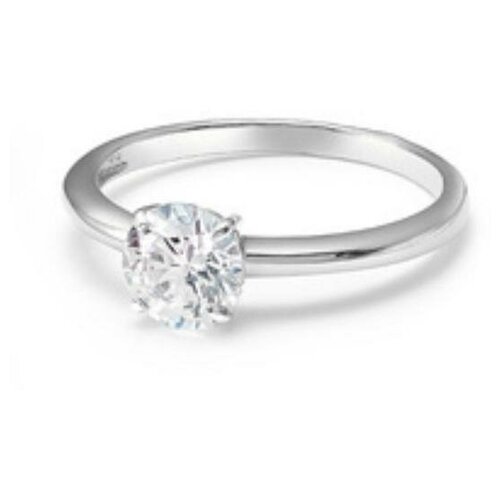 фото Кольцо посеребрение "драгоценность" 20-05329 , цвет белый в серебре, размер 18 сима-ленд